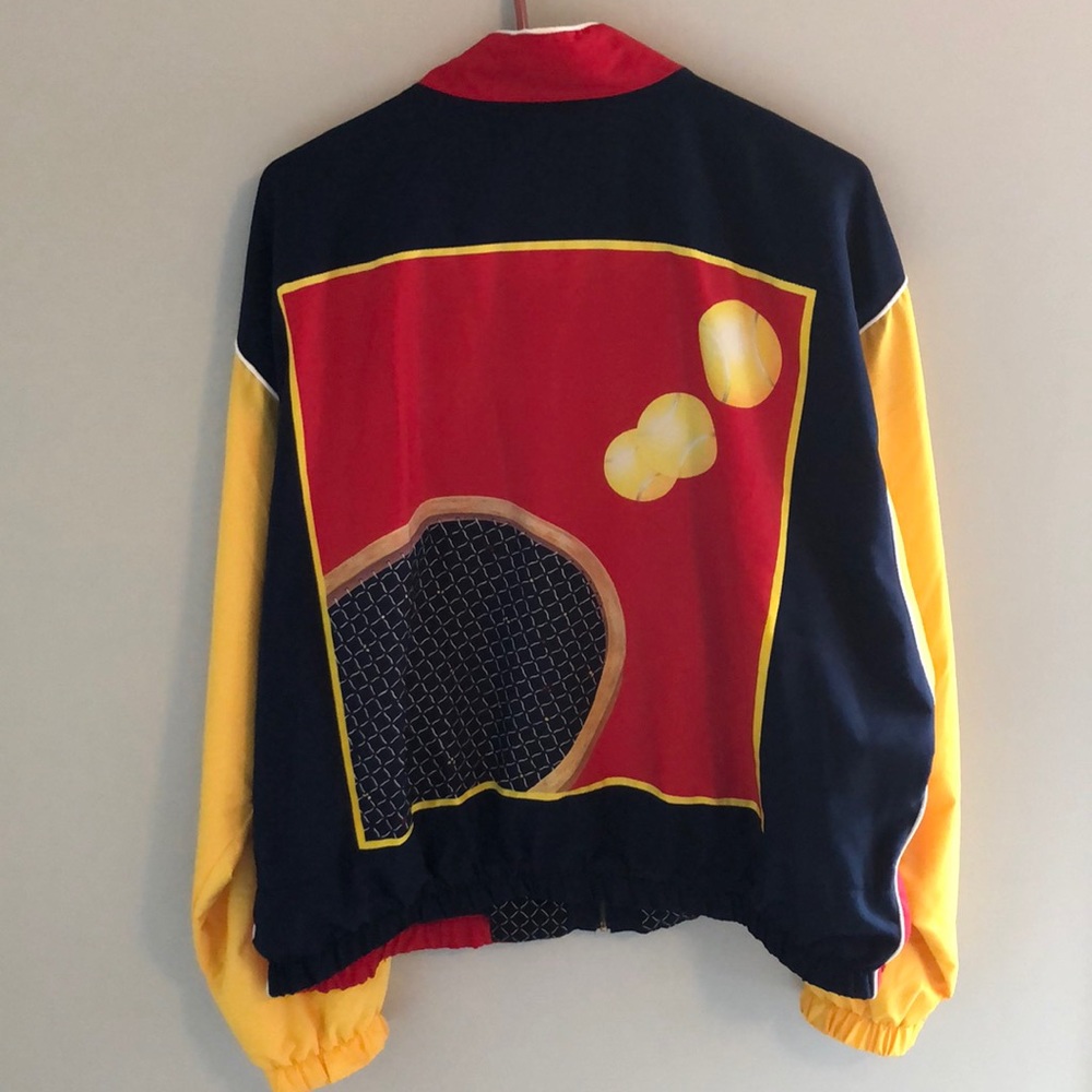 Vintage Tail Tennis Bomber Jacket Zip Up Women XL